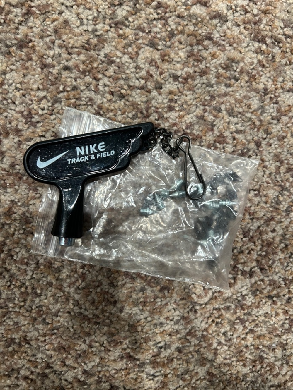 Nike Track & Field Spike Wrench Keychain - Black